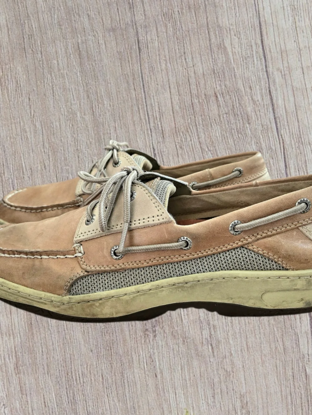 Sperry Billfish 3-eye Boat Shoes Tan Sz 11 Coastal Nautical Comfort Loafers